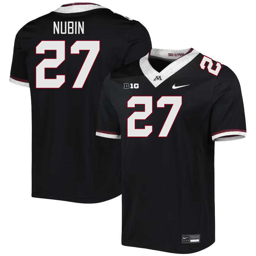 Men #27 Jordan Nubin Minnesota Golden Gophers College Football Jerseys Stitched-Black